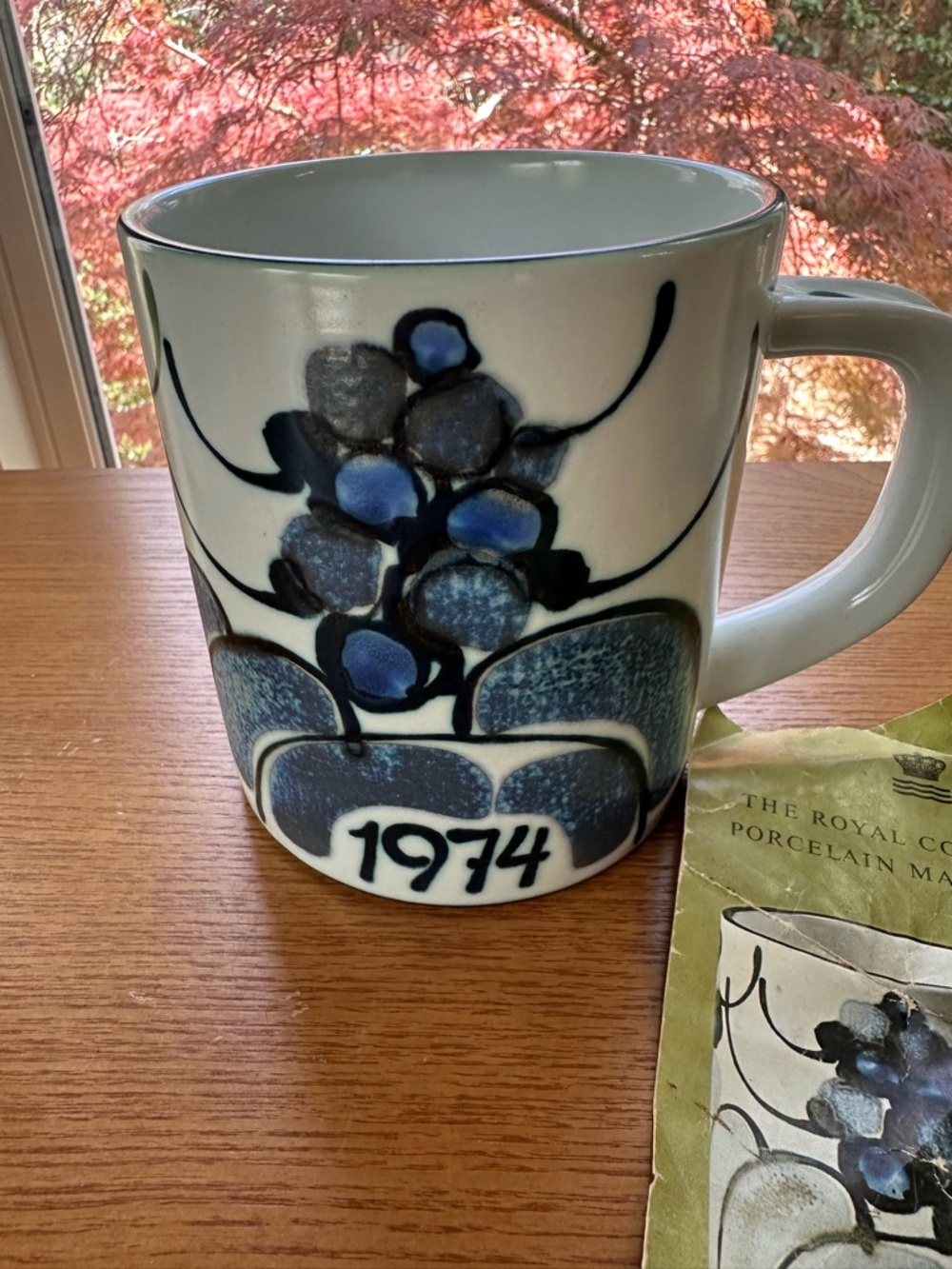1974 Royal Copenhagen MUG Ellen MALMER DENMARK 925 Silver Signed